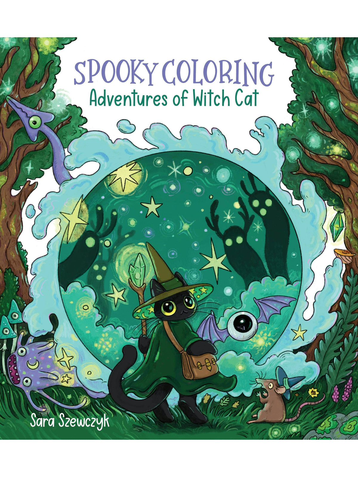 Spooky Coloring Book: Adventures of Witch Cat