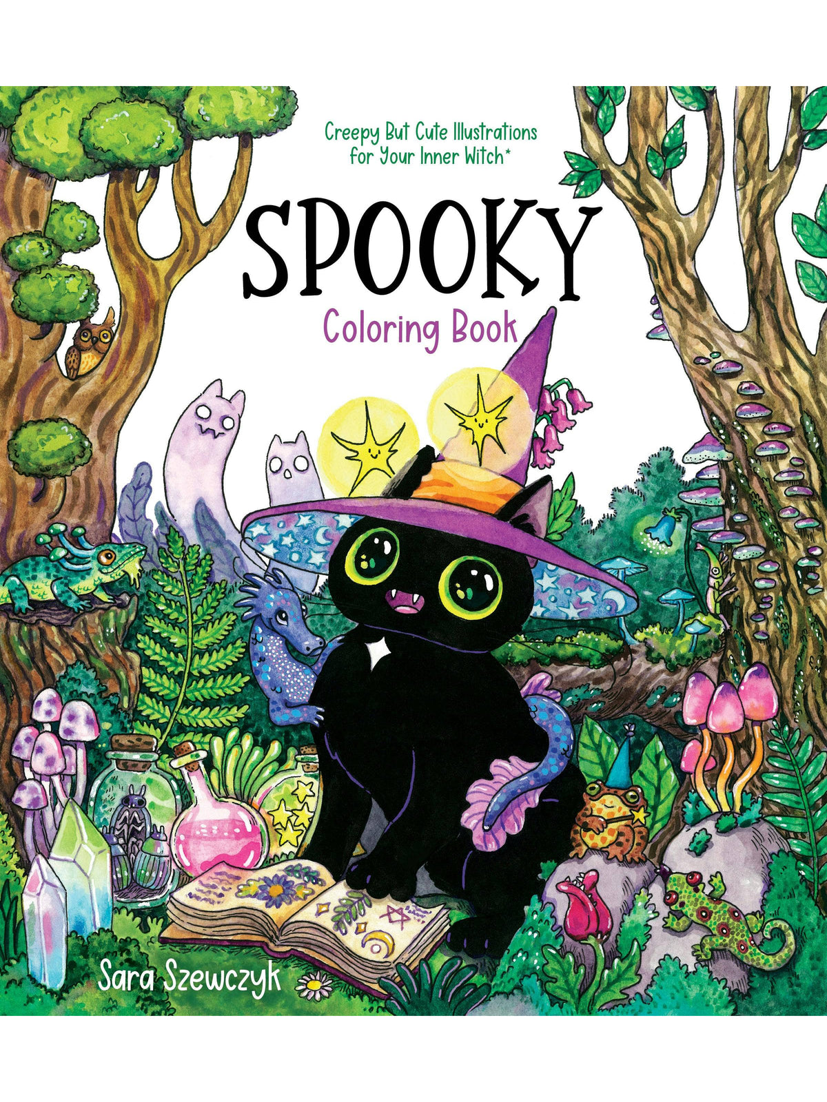 Spooky Coloring Book: Creepy Cute Illustrations For Your Inner Witch