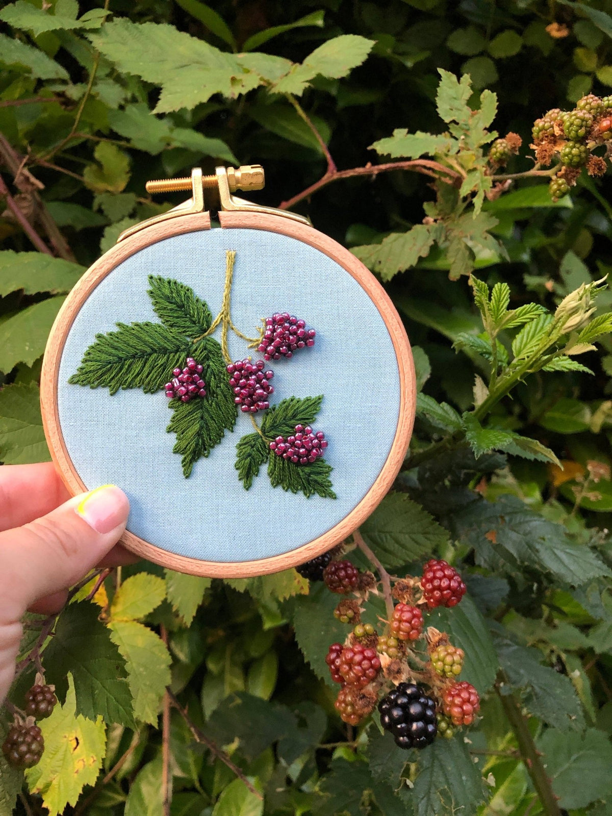 4" Beaded Berries Embroidery Kit - Shop at Persephone's Hearth