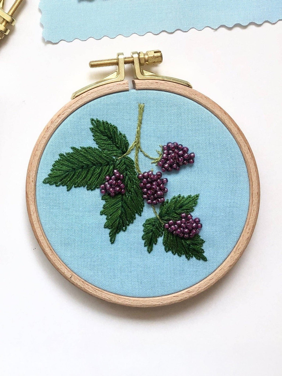 4" Beaded Berries Embroidery Kit - Shop at Persephone's Hearth