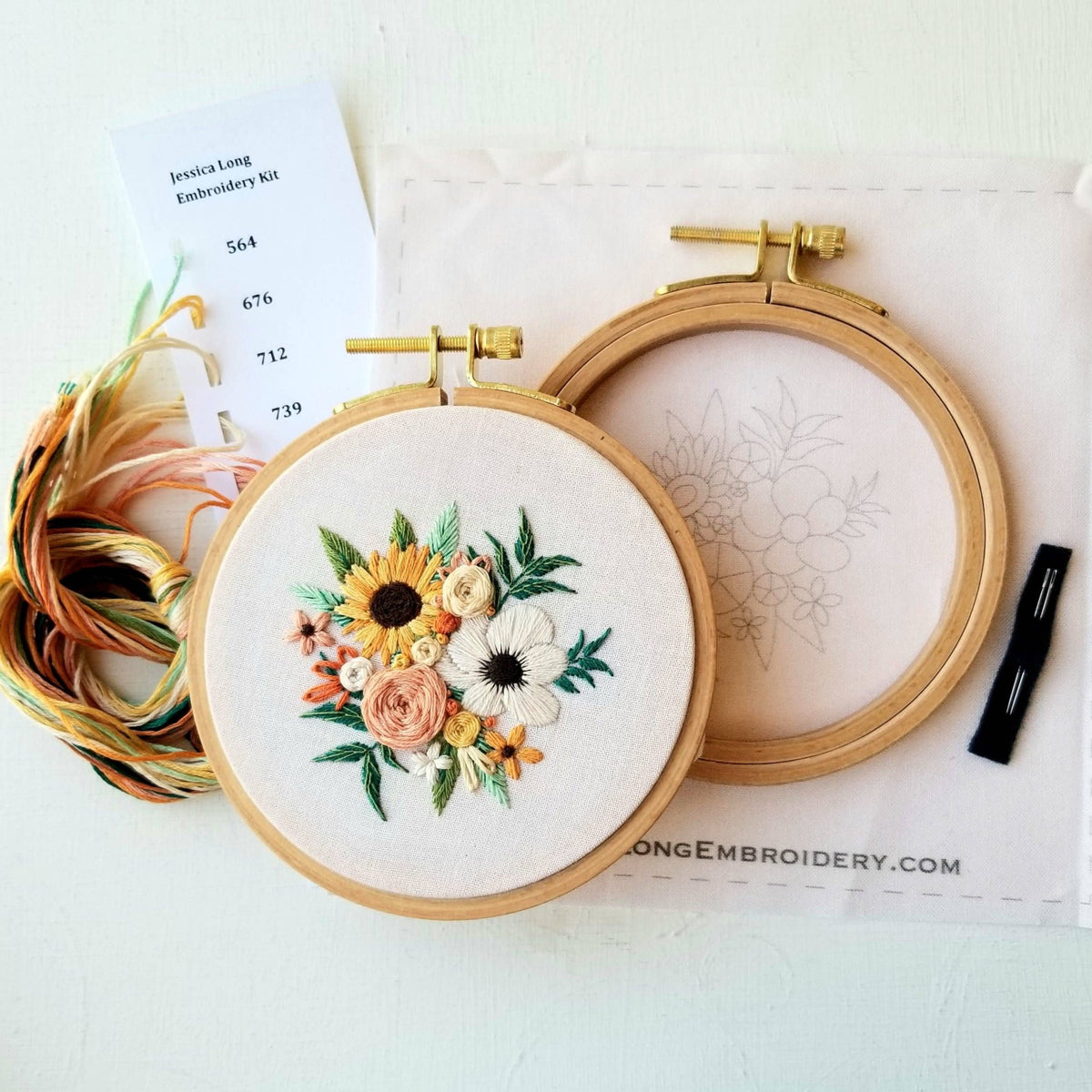 *Pre - order* 4" Beginner Cozy Harvest Embroidery Kit - Shop at Persephone's Hearth
