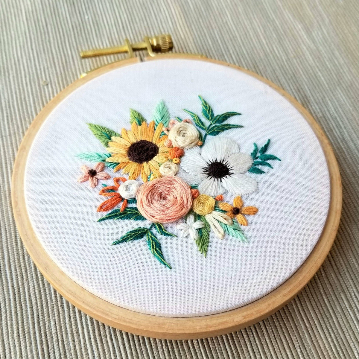*Pre - order* 4" Beginner Cozy Harvest Embroidery Kit - Shop at Persephone's Hearth