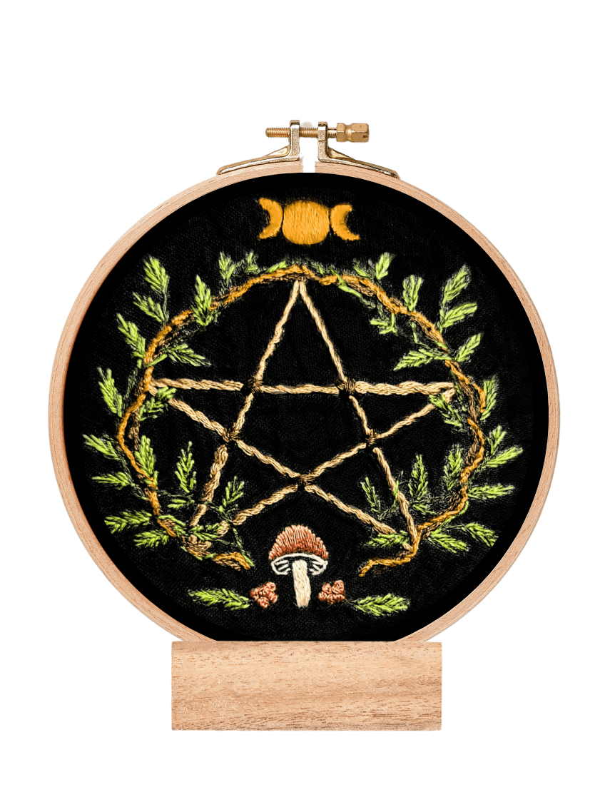 4" Beginner "Season of the Witch" Embroidery Kit - Shop at Persephone's Hearth
