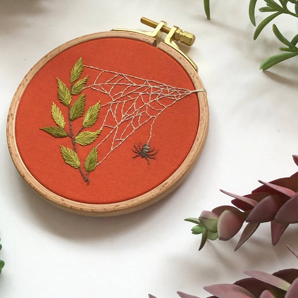 4" Beginner Spider's Web Embroidery Kit - Shop at Persephone's Hearth