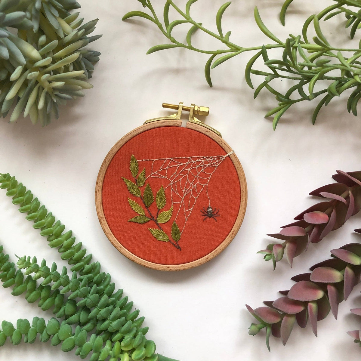 4" Beginner Spider's Web Embroidery Kit - Shop at Persephone's Hearth