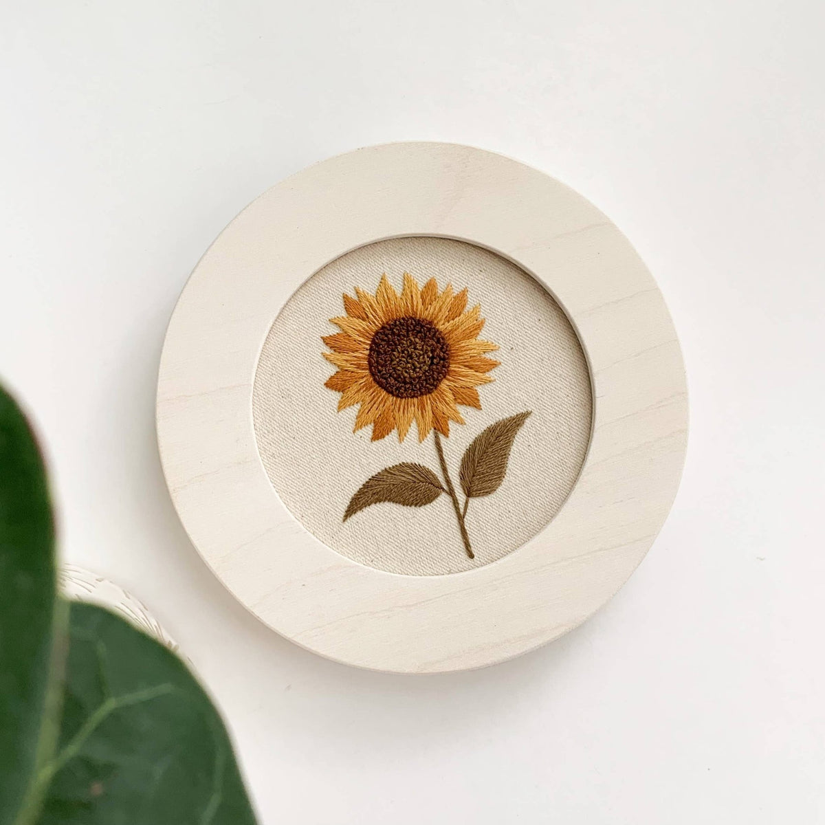 4" Beginner Sunflower Embroidery Kit - Shop at Persephone's Hearth