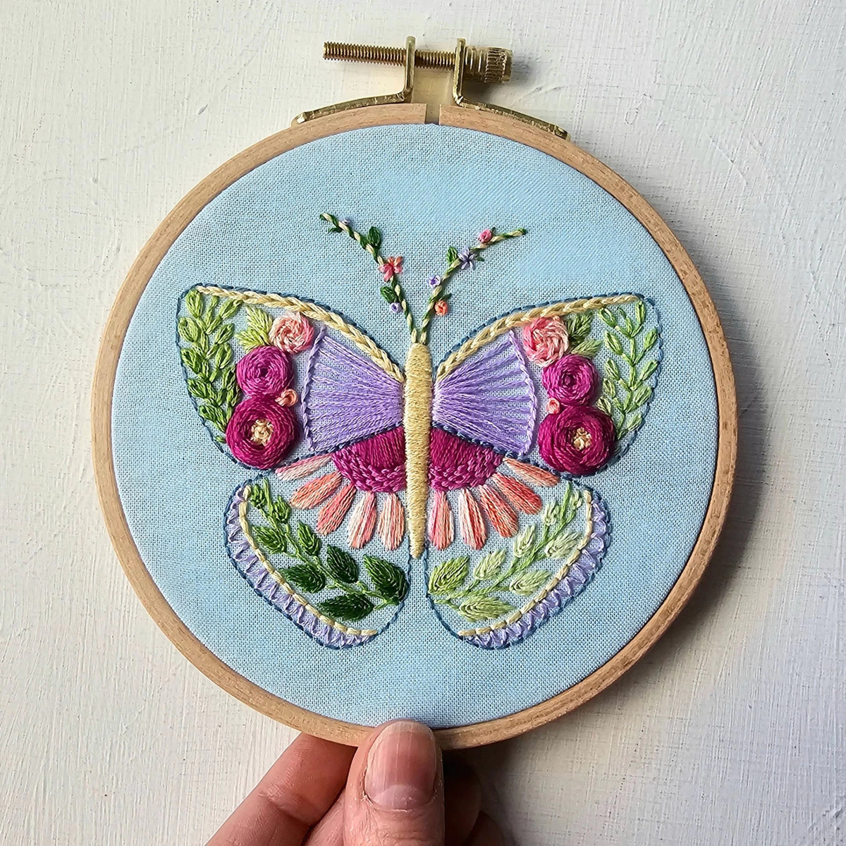 5" Beginner Butterfly Sampler Embroidery Kit - Shop at Persephone's Hearth