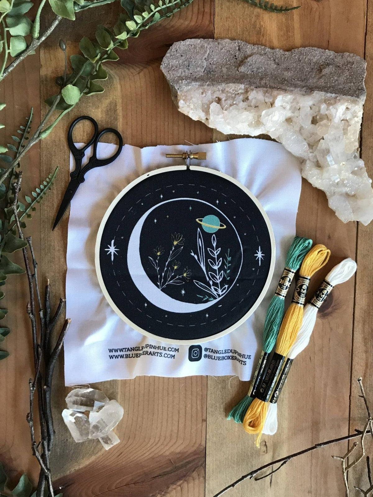 5" Beginner Celestial Garden Embroidery Kit - Shop at Persephone's Hearth