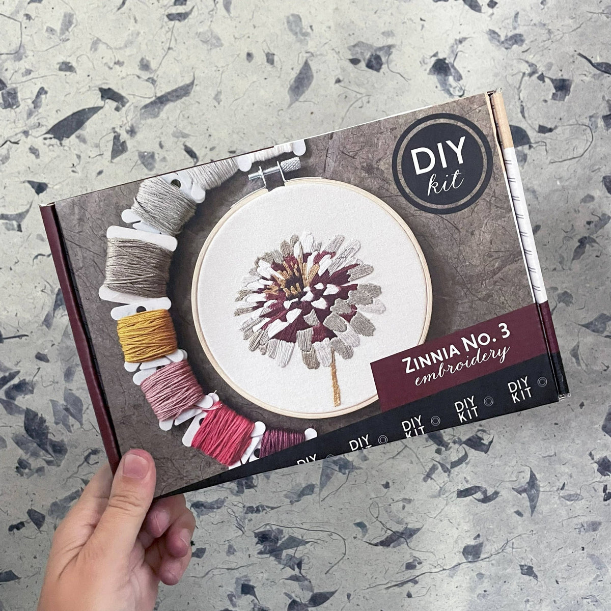 5" Beginner Zinnia No. 3 Embroidery Kit - Shop at Persephone's Hearth