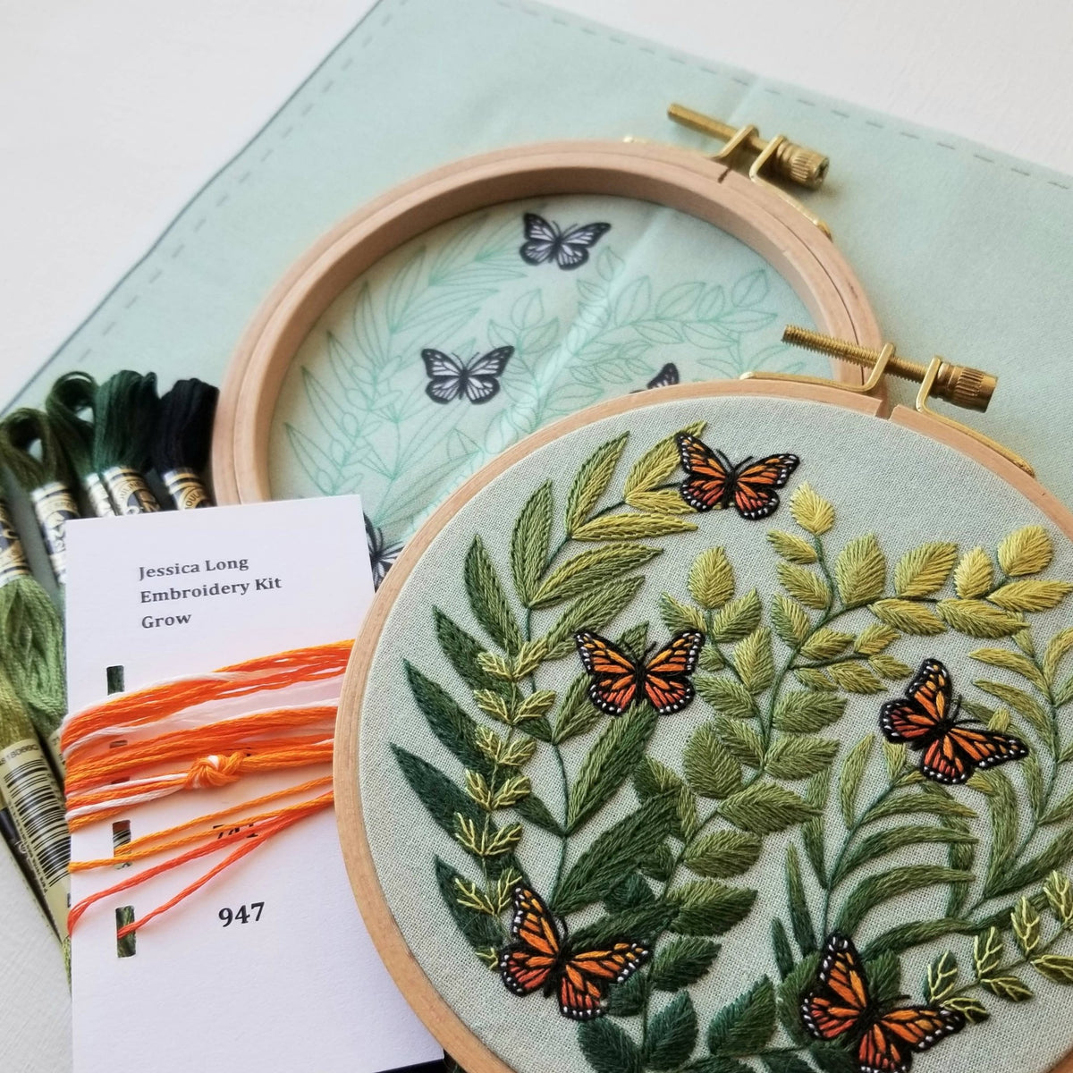 5" 'Love Grows' Butterfly Embroidery Kit - Shop at Persephone's Hearth