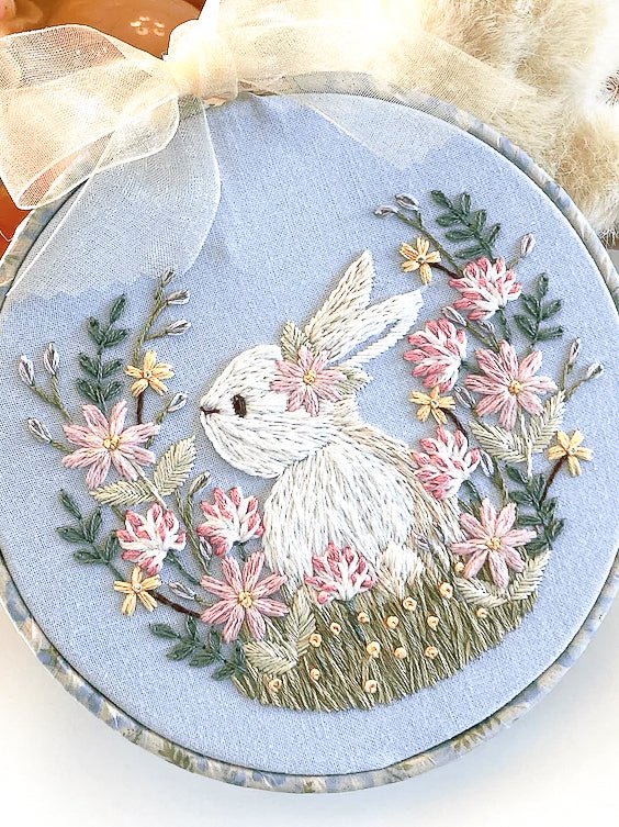 5" Spring Bunny Embroidery Kit - Shop at Persephone's Hearth