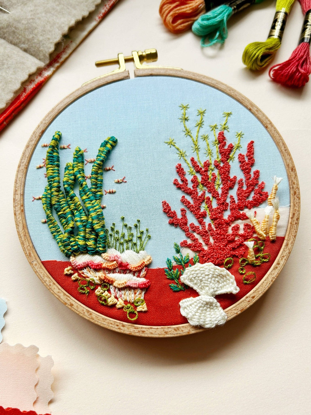 5" Under the Sea 3D Embroidery Kit - Shop at Persephone's Hearth