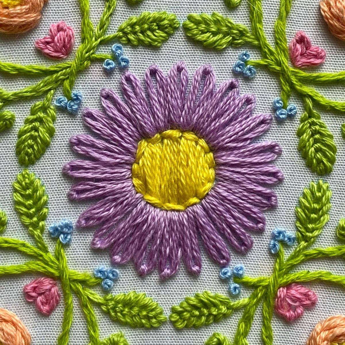 6" Bee Mandala DIY Embroidery Kit - Shop at Persephone's Hearth