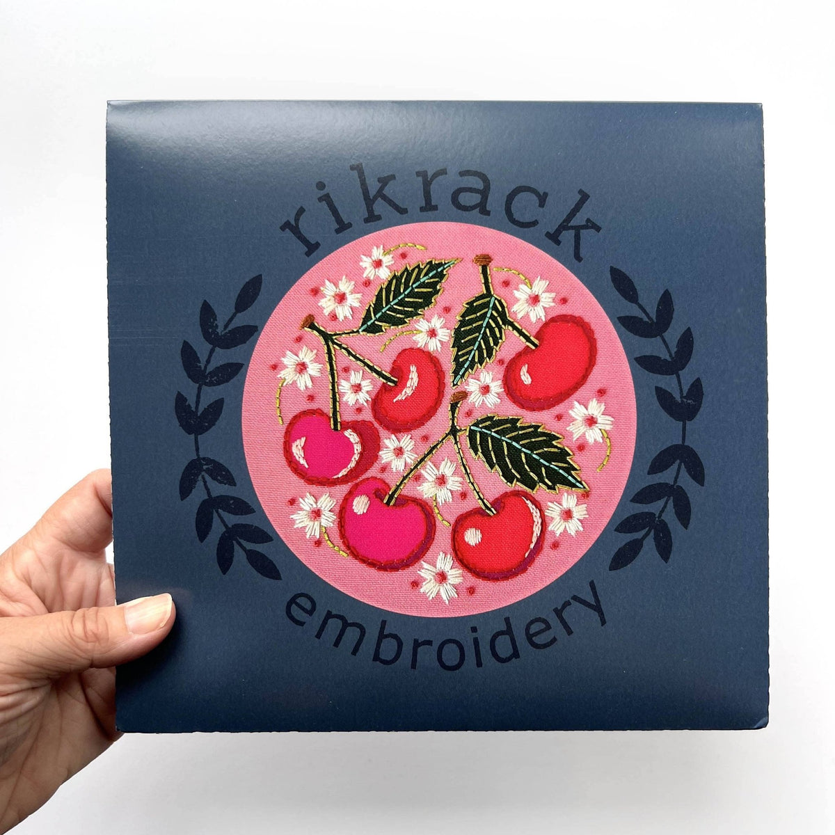6" Beginner Cherries Embroidery Kit - Shop at Persephone's Hearth