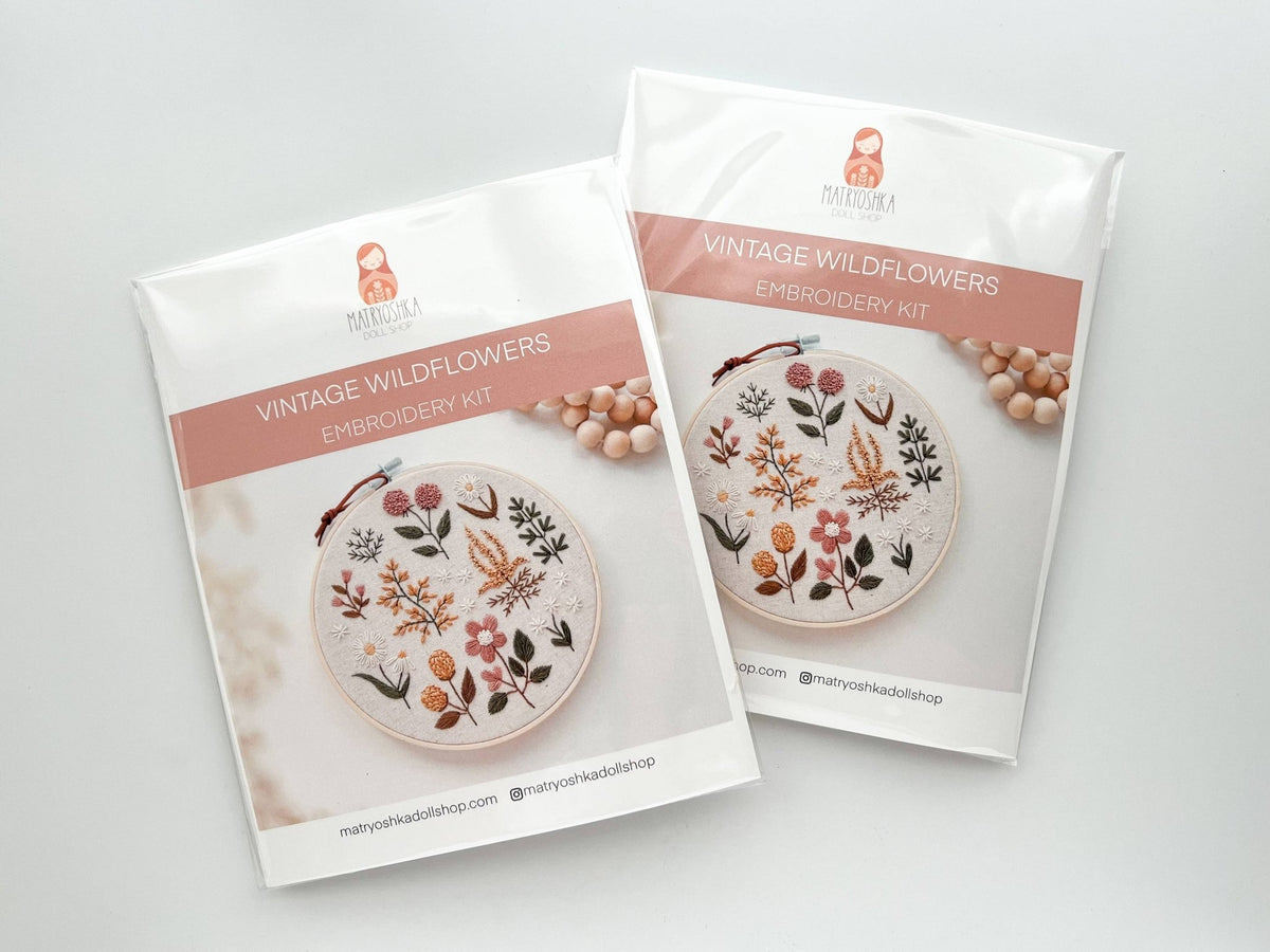 6" Beginner Floral Embroidery Kit - Shop at Persephone's Hearth