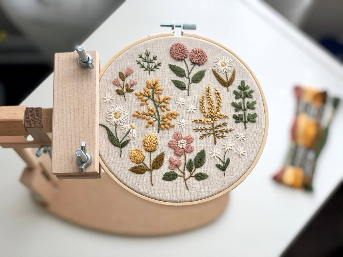 6" Beginner Floral Embroidery Kit - Shop at Persephone's Hearth