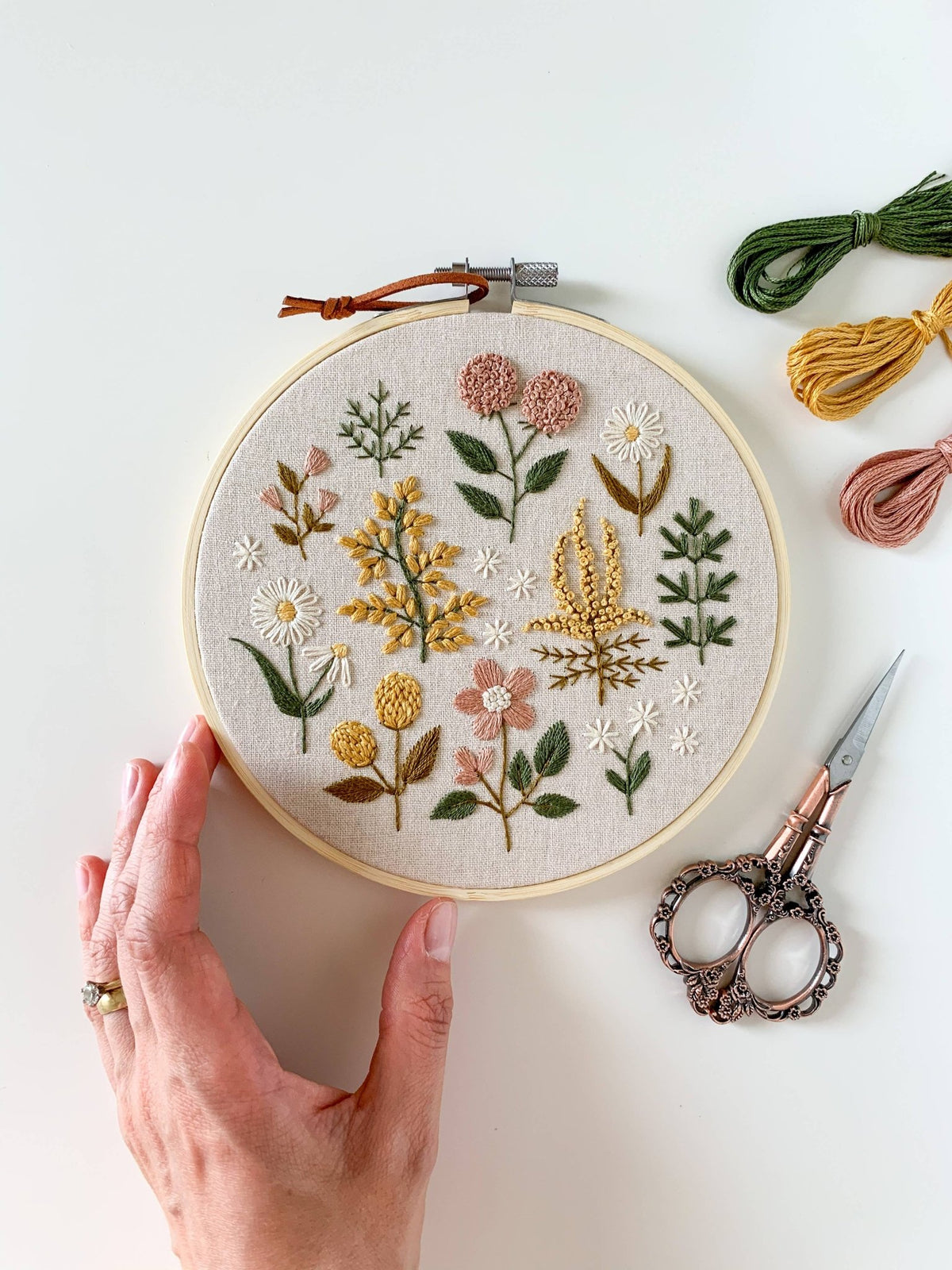 6" Beginner Floral Embroidery Kit - Shop at Persephone's Hearth