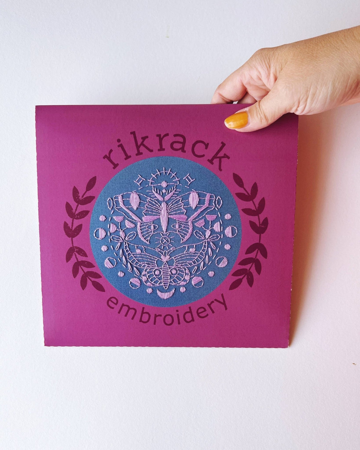 6" Beginner Gemini Moths Embroidery Kit - Shop at Persephone's Hearth