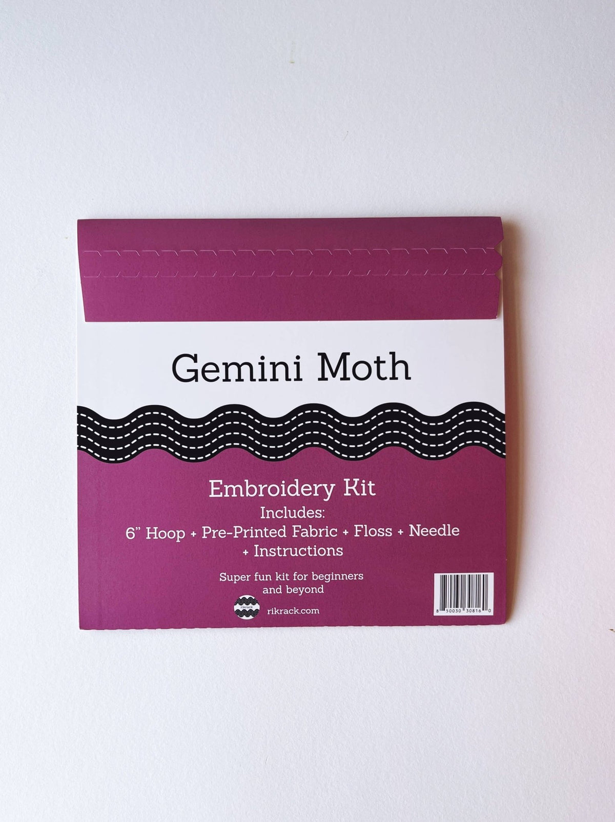 6" Beginner Gemini Moths Embroidery Kit - Shop at Persephone's Hearth