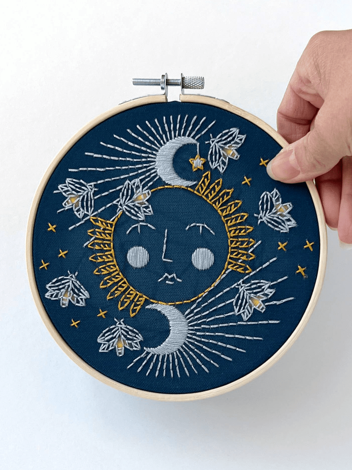 6" Beginner Moonglow Embroidery Kit - Shop at Persephone's Hearth