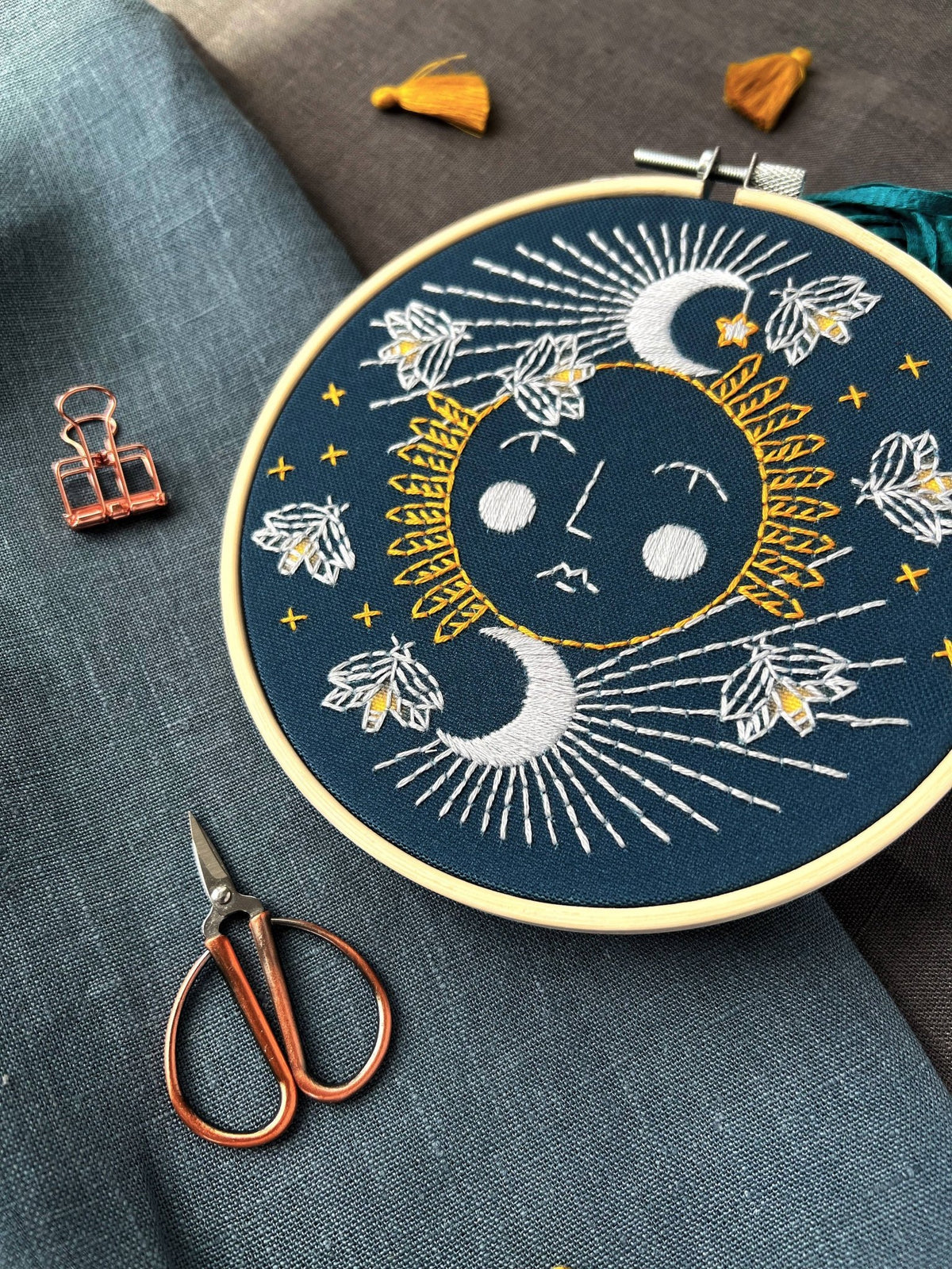 6" Beginner Moonglow Embroidery Kit - Shop at Persephone's Hearth