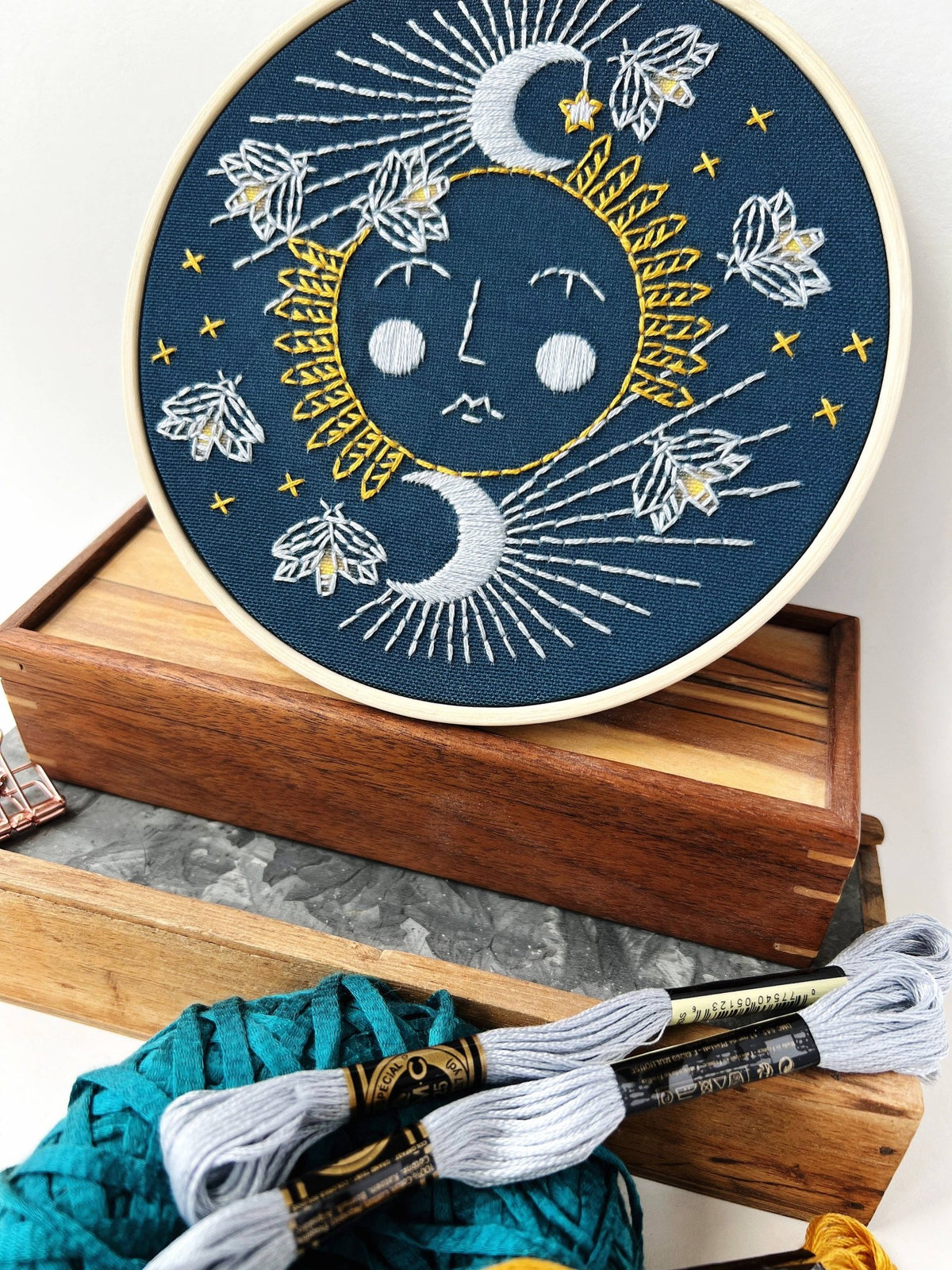 6" Beginner Moonglow Embroidery Kit - Shop at Persephone's Hearth