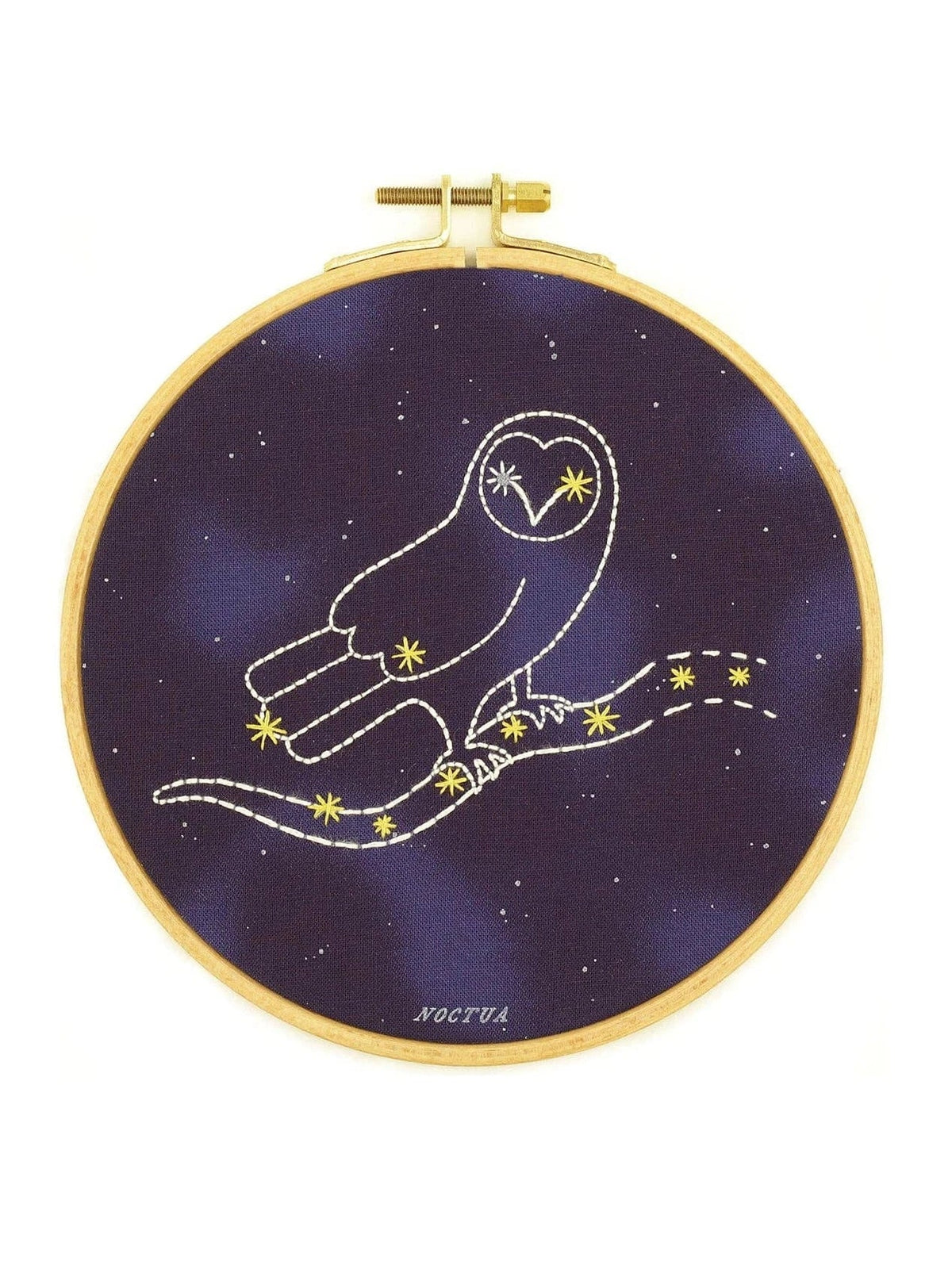 6" Beginner "Noctua" Constellation Embroidery Kit - Shop at Persephone's Hearth