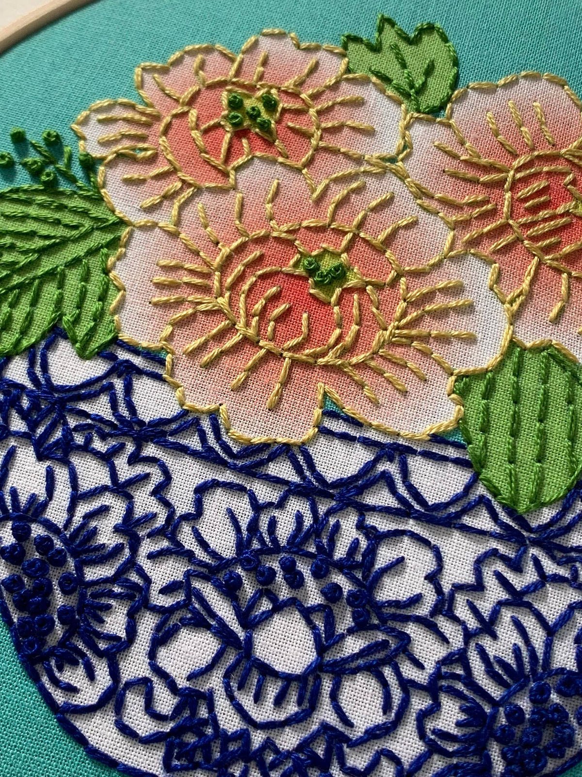 6" Beginner Peony Embroidery Kit - Shop at Persephone's Hearth