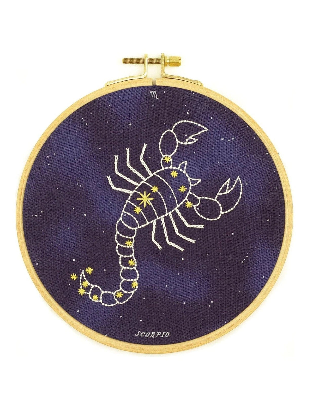 6" Beginner "Scorpio" Zodiac Embroidery Kit - Shop at Persephone's Hearth