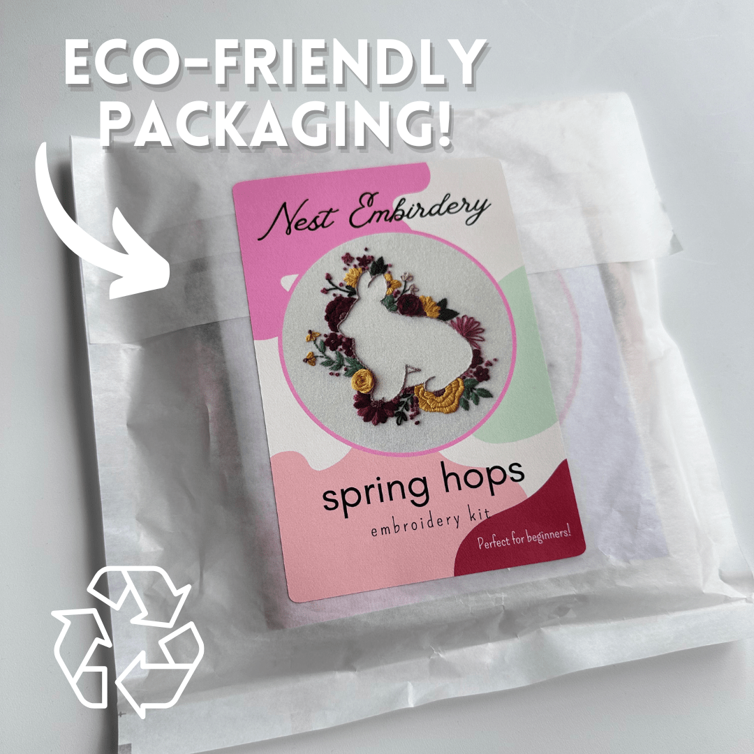6" Beginner Spring Hops Embroidery Kit - Shop at Persephone's Hearth