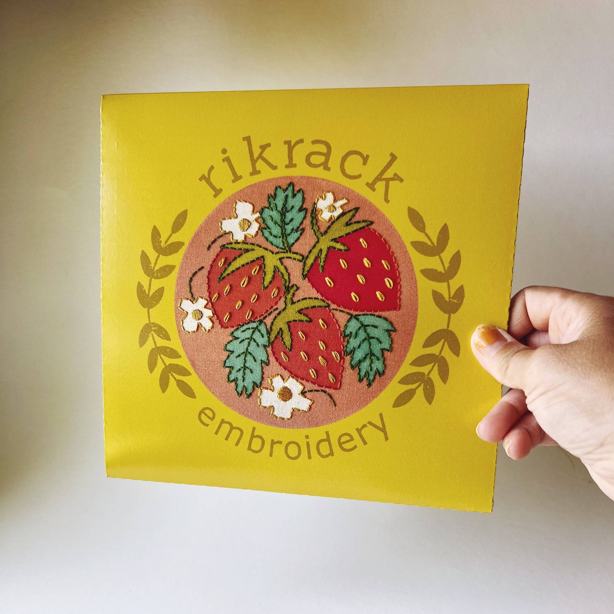 6" Beginner Strawberries Embroidery Kit - Shop at Persephone's Hearth