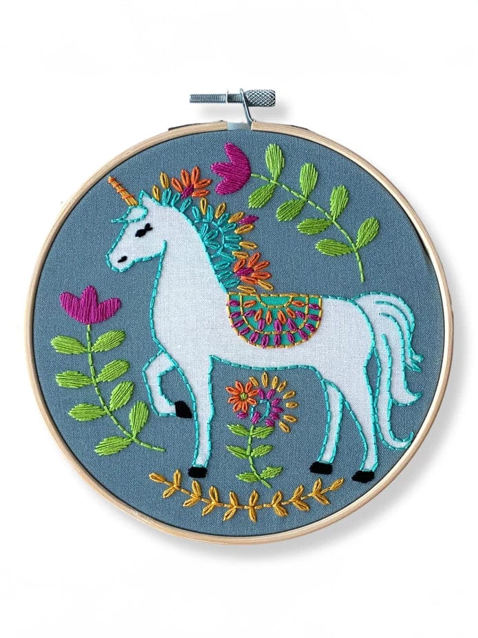 6" Beginner Unicorn Embroidery Kit - Shop at Persephone's Hearth