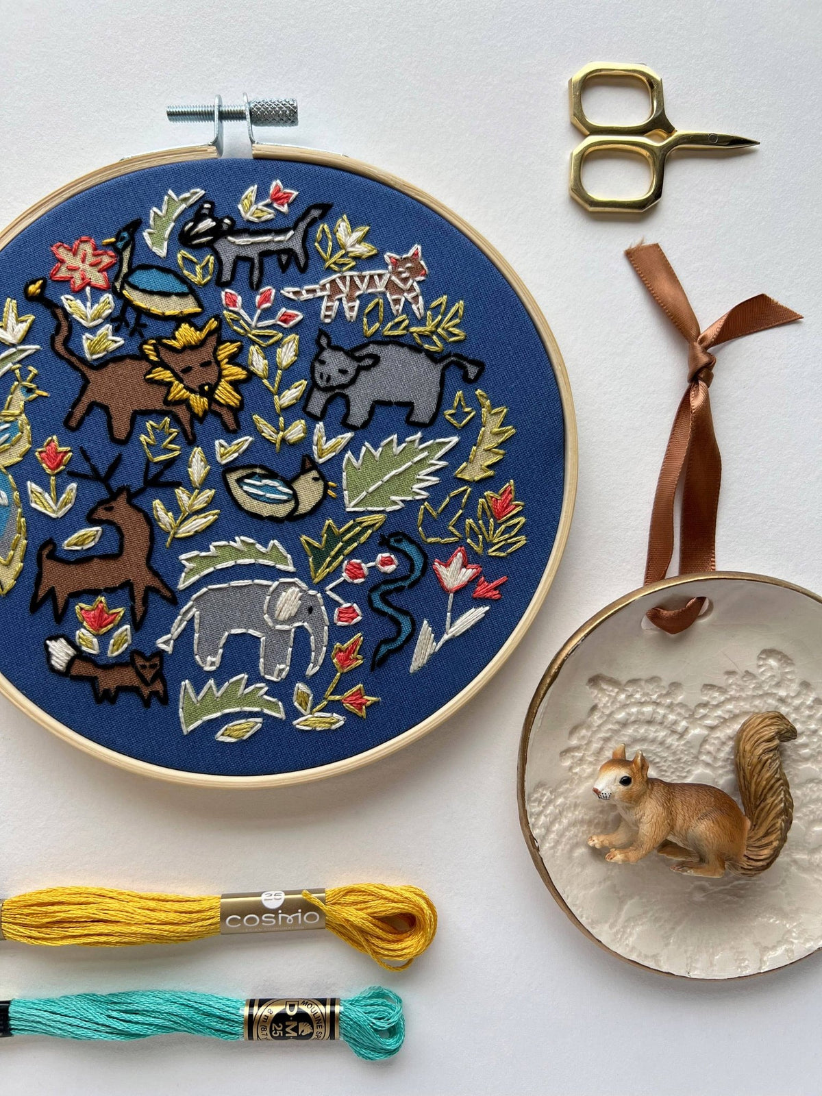 6" Beginner Wildlife Embroidery Kit - Shop at Persephone's Hearth