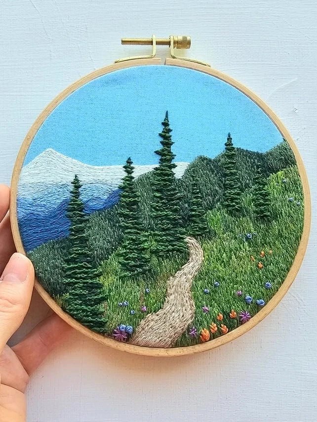 6" Happy Trails Embroidery Kit - Shop at Persephone's Hearth