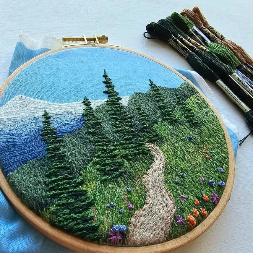 6" Happy Trails Embroidery Kit - Shop at Persephone's Hearth
