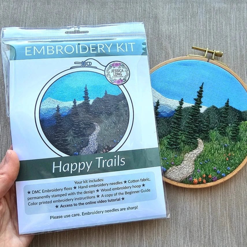 6" Happy Trails Embroidery Kit - Shop at Persephone's Hearth