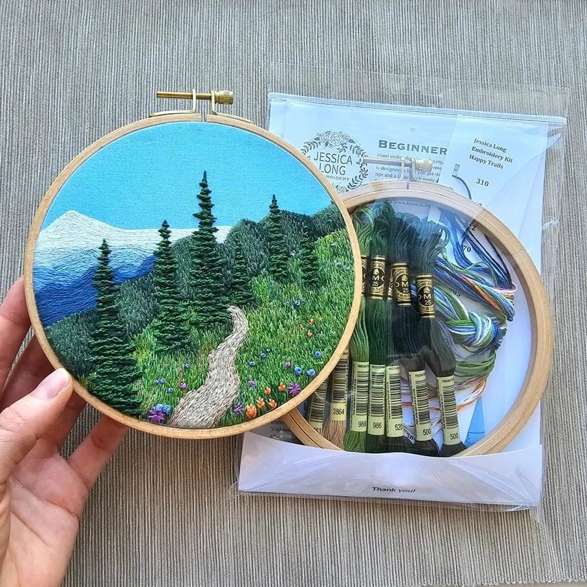 6" Happy Trails Embroidery Kit - Shop at Persephone's Hearth