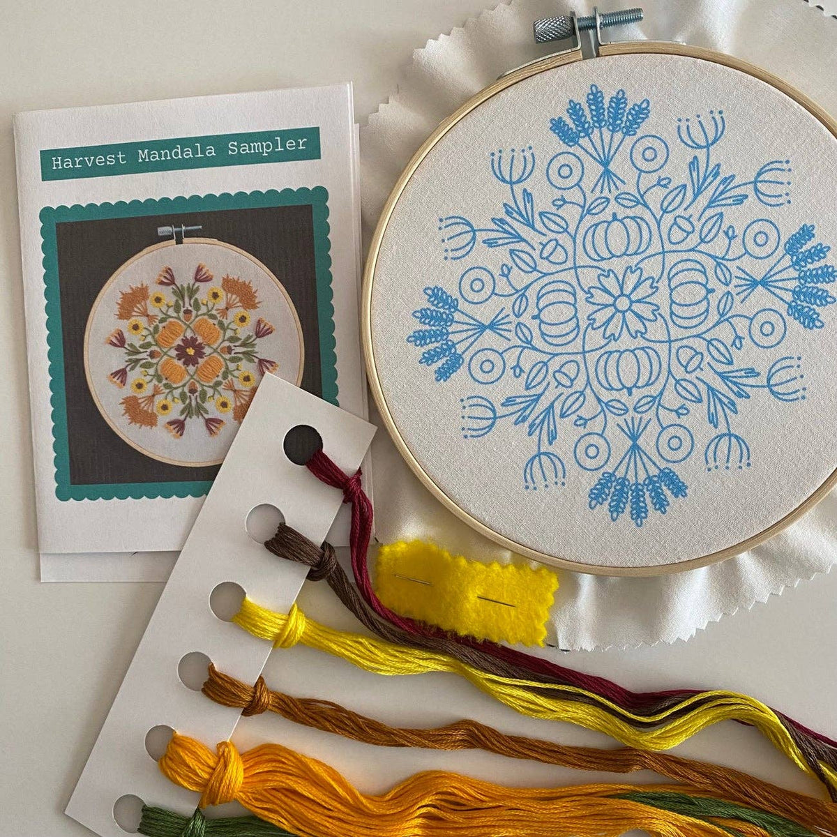 6" Harvest Mandala DIY Embroidery Kit - Shop at Persephone's Hearth