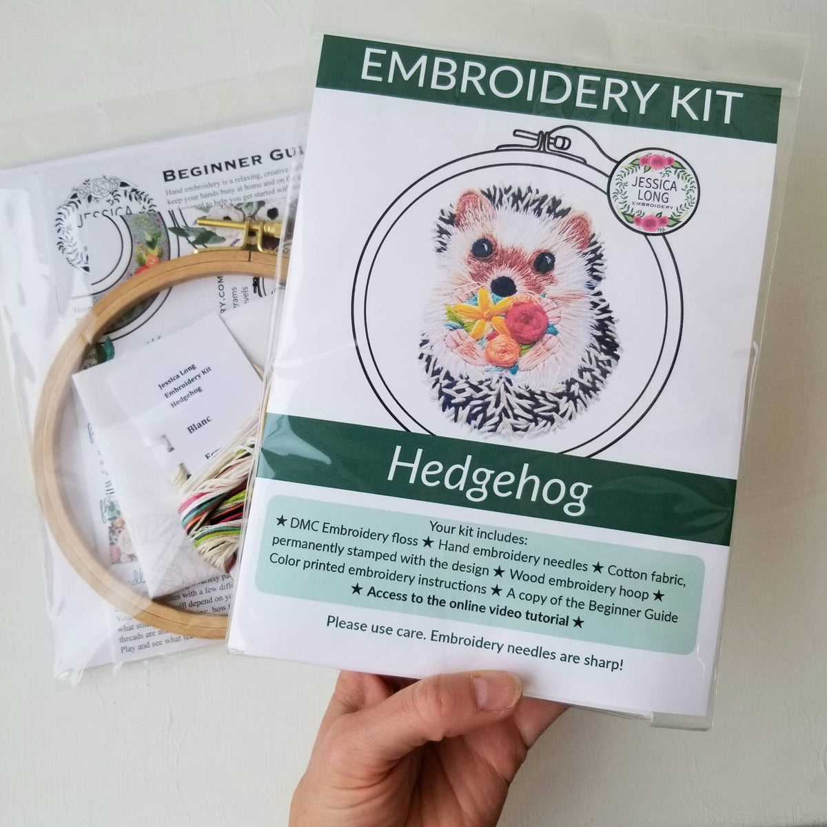 6" Hedgehog Embroidery Kit - Shop at Persephone's Hearth
