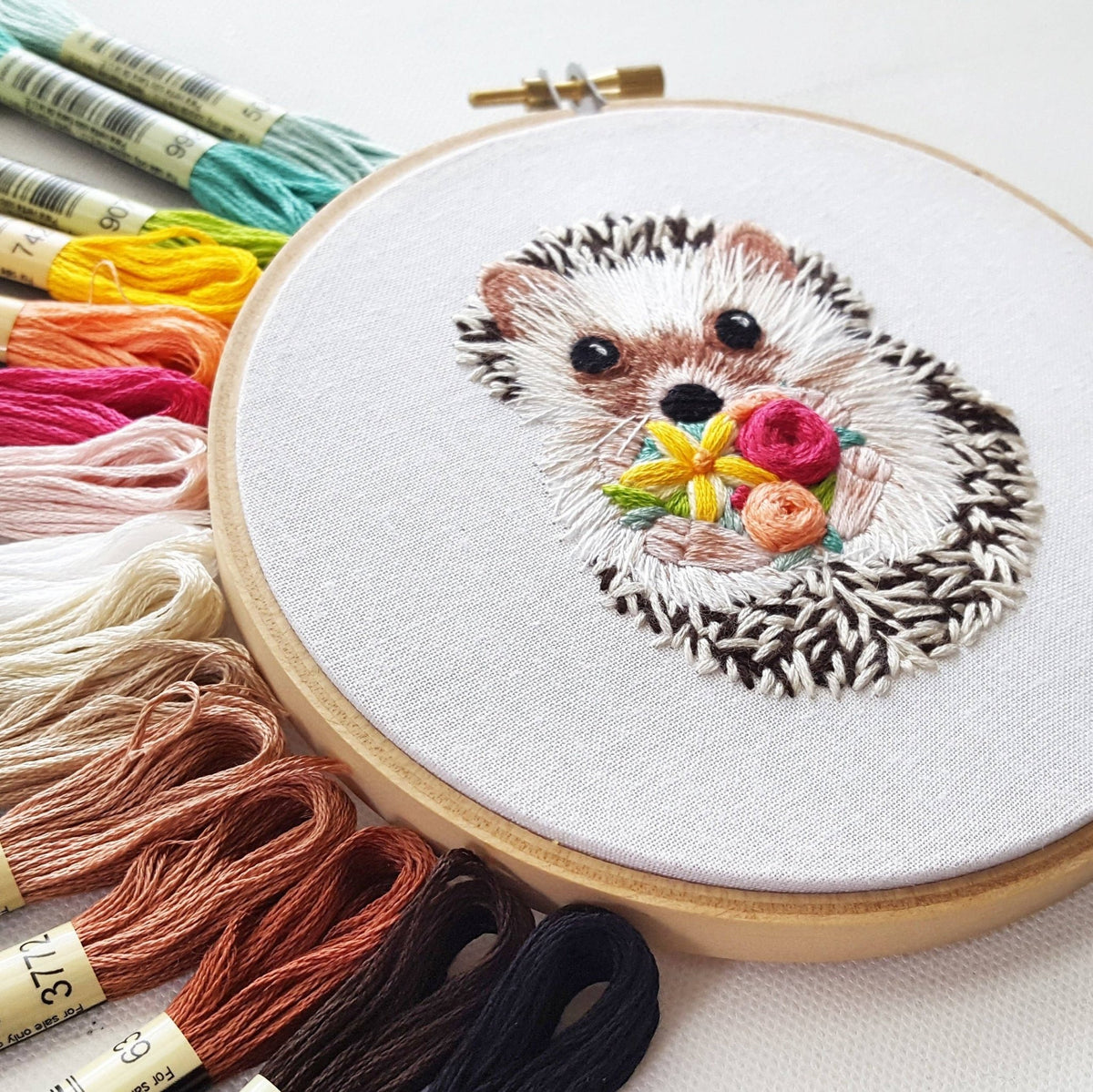6" Hedgehog Embroidery Kit - Shop at Persephone's Hearth