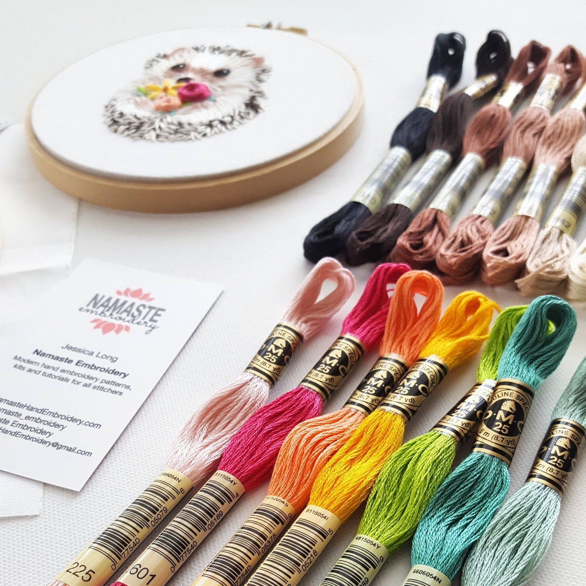 6" Hedgehog Embroidery Kit - Shop at Persephone's Hearth