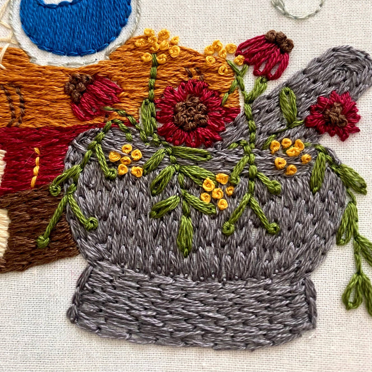 6" Witch's Apothecary Embroidery Kit - Shop at Persephone's Hearth