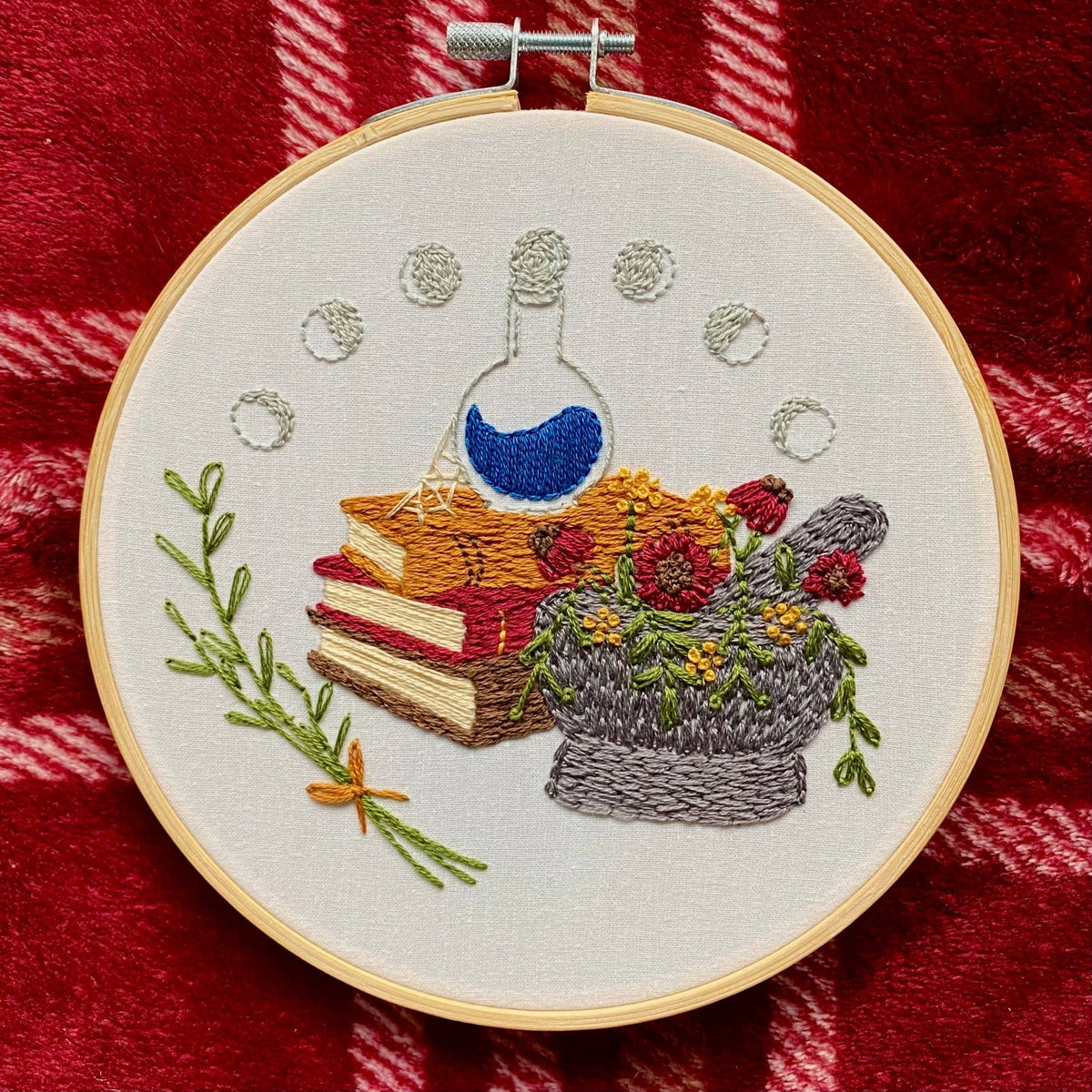 6" Witch's Apothecary Embroidery Kit - Shop at Persephone's Hearth