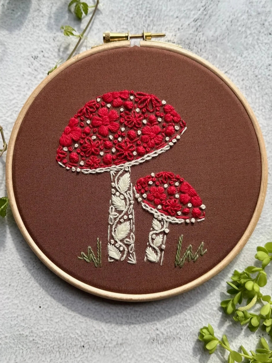 *Pre-order* 6" Beginner Forest Floor Embroidery Kit