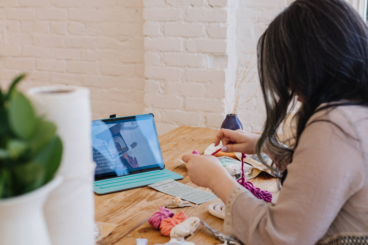 A Branch & Cord DIY Rainbow Kit / Craft/ Do It Yourself/ DIY/ Gift/ Workshop: Light Mocha