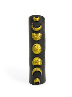 Golden Moon Phase Pillar Candle