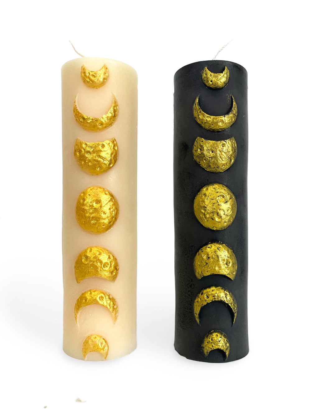 Golden Moon Phase Pillar Candle