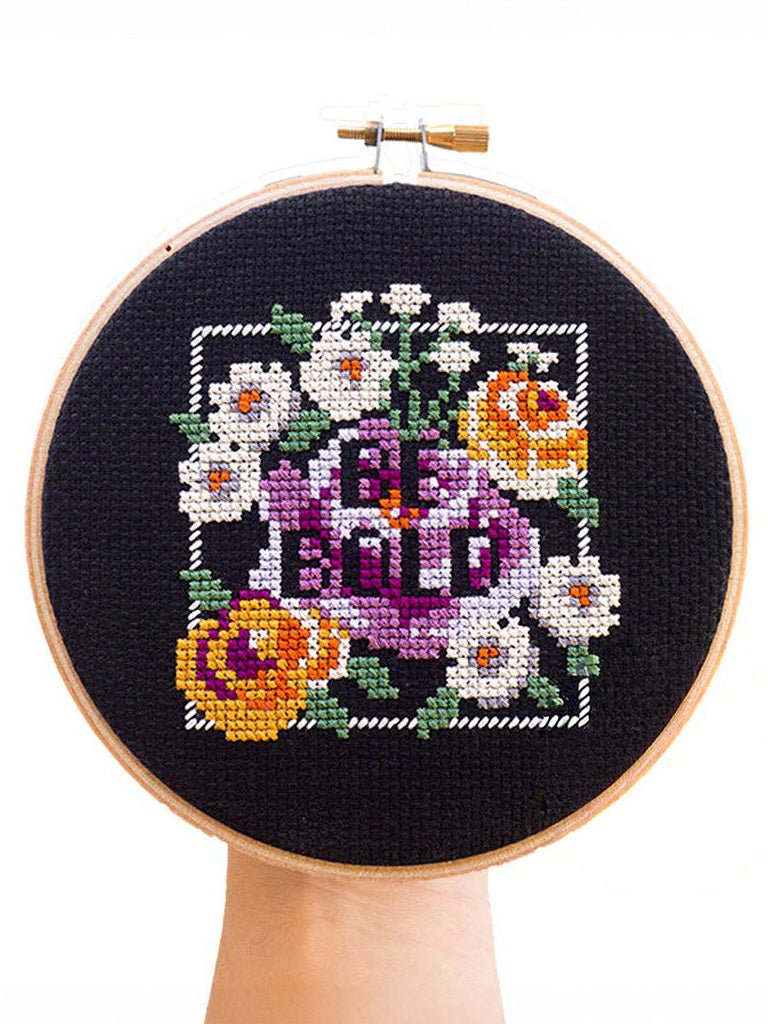 "Be Bold" Cross Stitch Kit - Shop at Persephone's Hearth