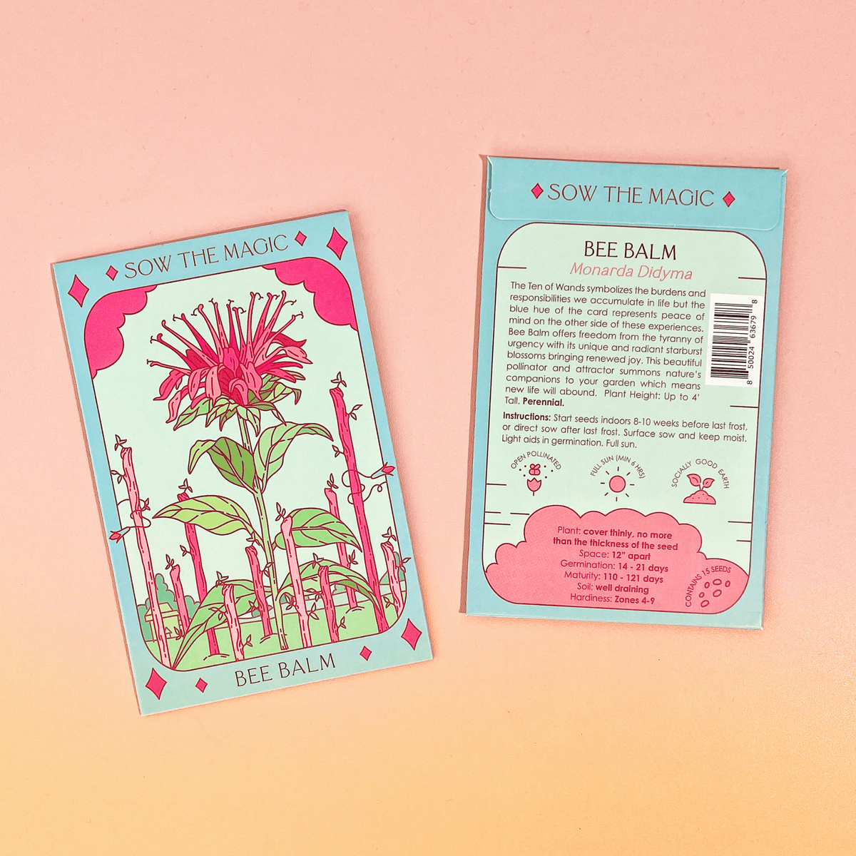Bee Balm Tarot Garden Seed Packet - Shop at Persephone's Hearth