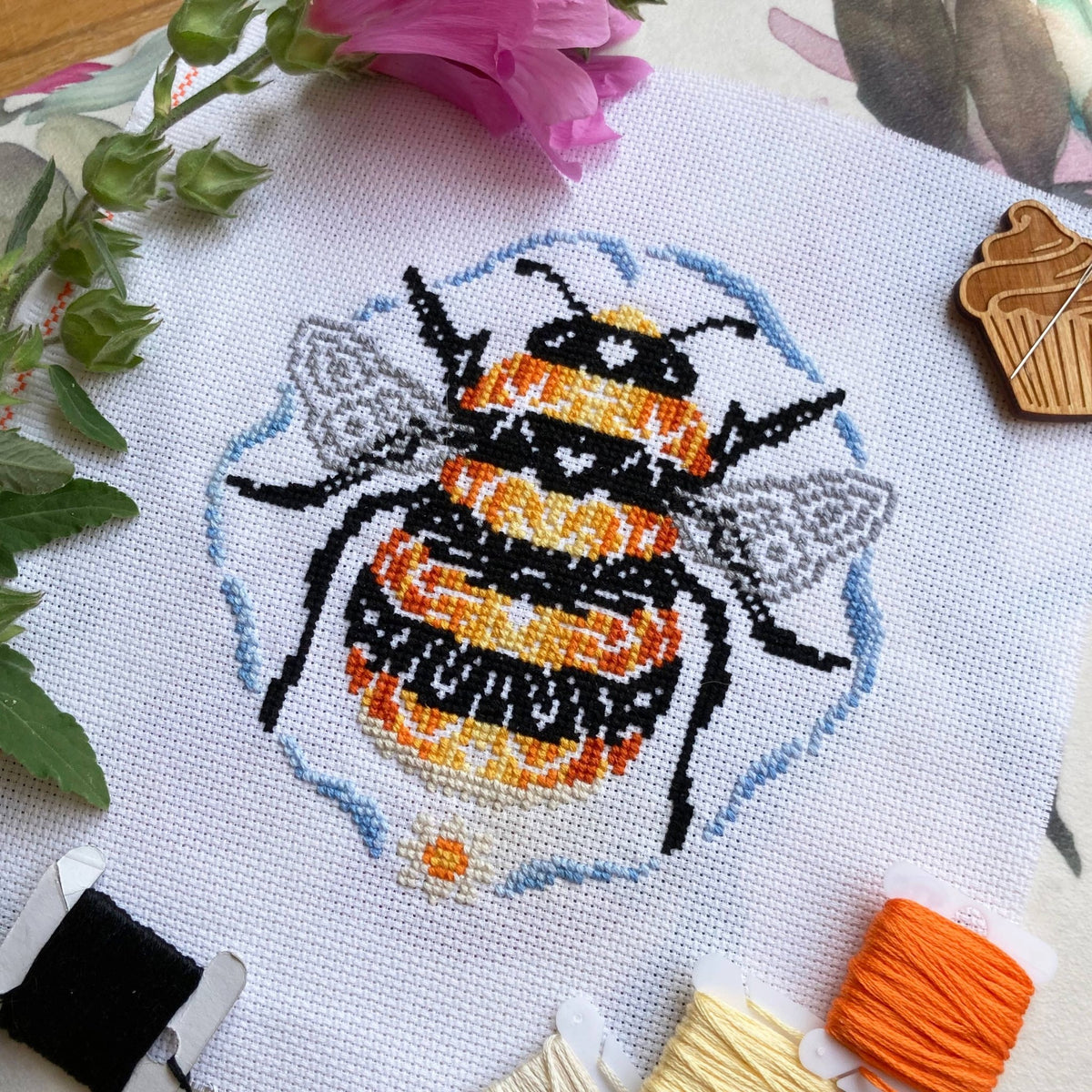 Bee Kind Cross Stitch Kit (Hoop not included) - Shop at Persephone's Hearth